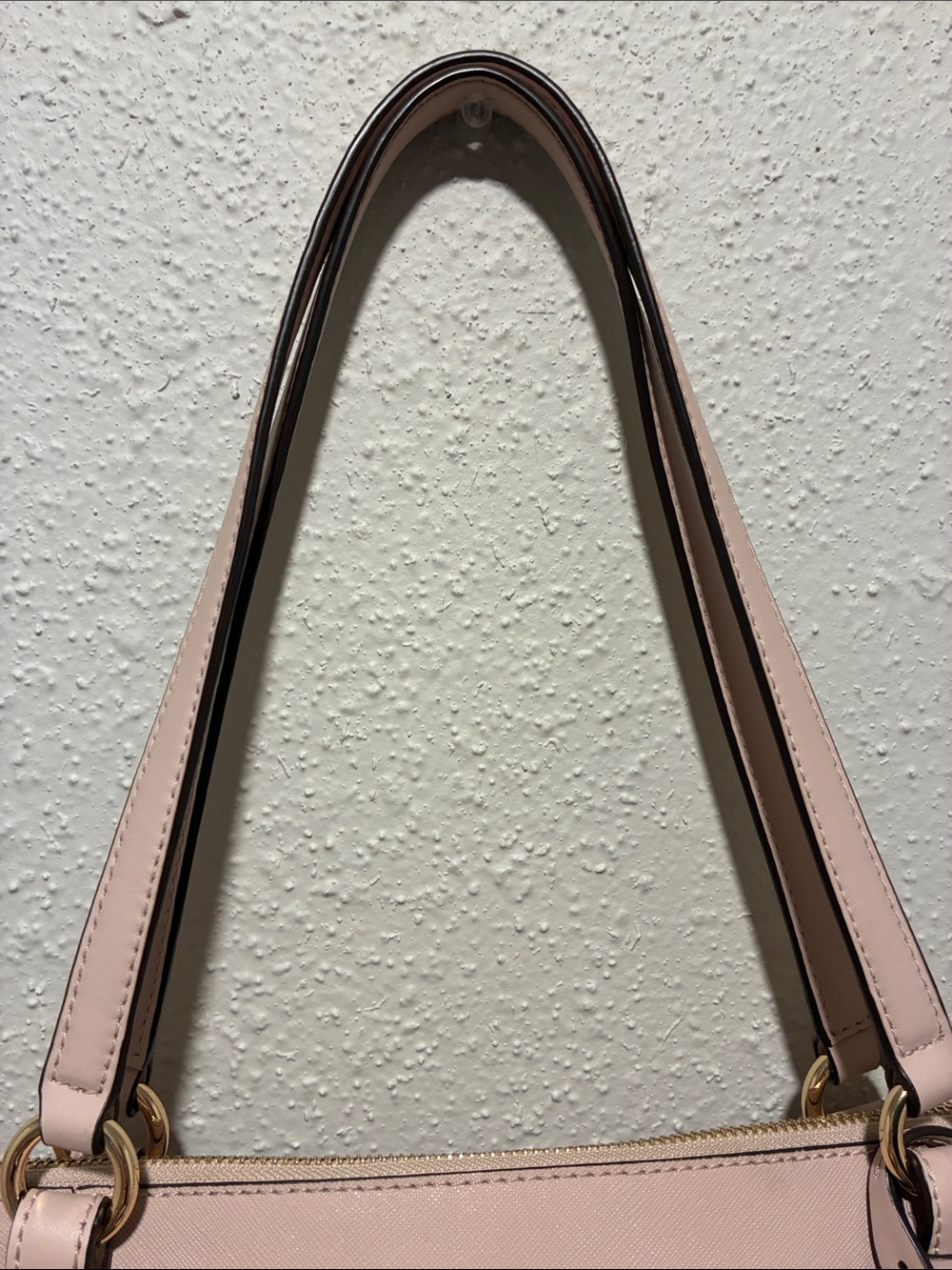 Michael Kors Light Pink Saffiano Leather Tote with Tassel Charm - Picture 6 of 12